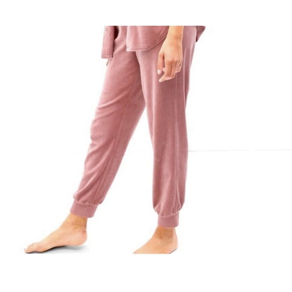 Gap‎ Body Womens Medium Velour Joggers Mauve Lounge Pajama Comfy Pants NWT